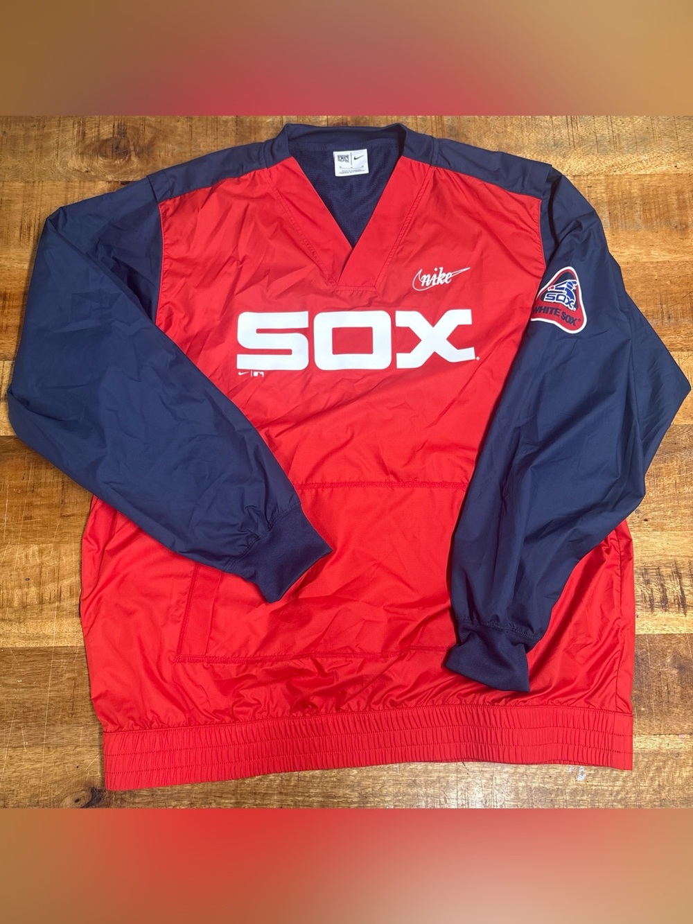 Nike Chicago White Sox Cooperstown Pullover Jacket Medium Retro Red Blue White
